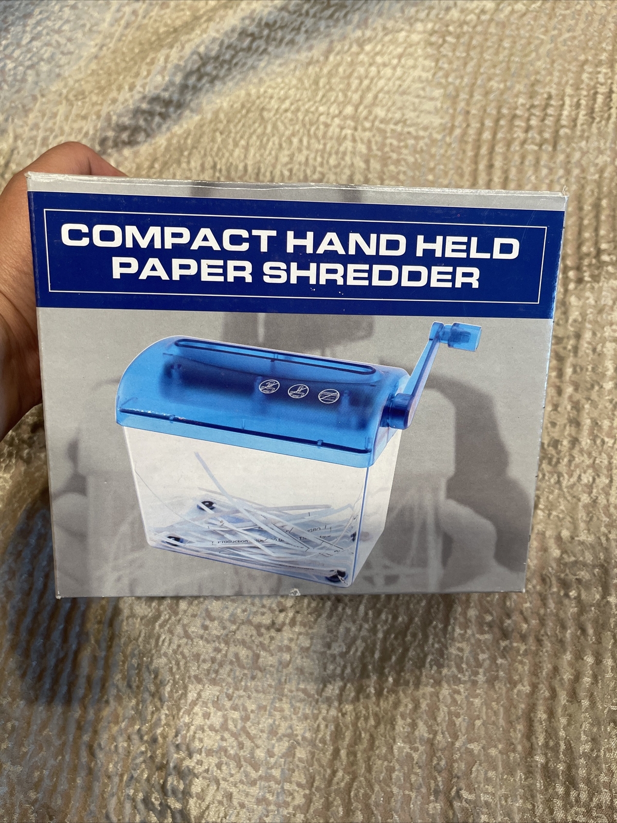 Paper Shredder Mini Desktop Hand-Held Office and Household Manual Shredder-image