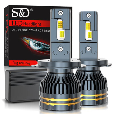 2PCS 3 Colors H4/9003 LED Headlight Bulb Low/High Beam 60000Lm 6000K 4300K 3000K