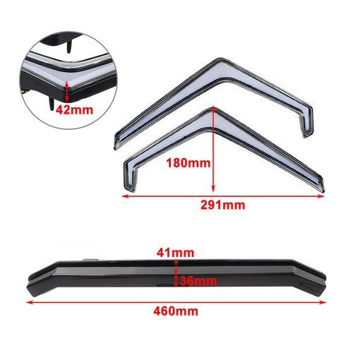 White Front Turn Signal Light Tail Light Kits For Polaris RZR Turbo S 4 2021-22 - Picture 2 of 10