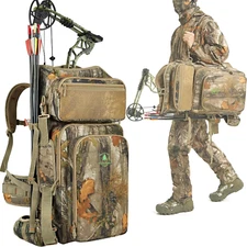 Camo Bow Hunting Backpack for Men Saddle Hunting Backpack with Bow Holder