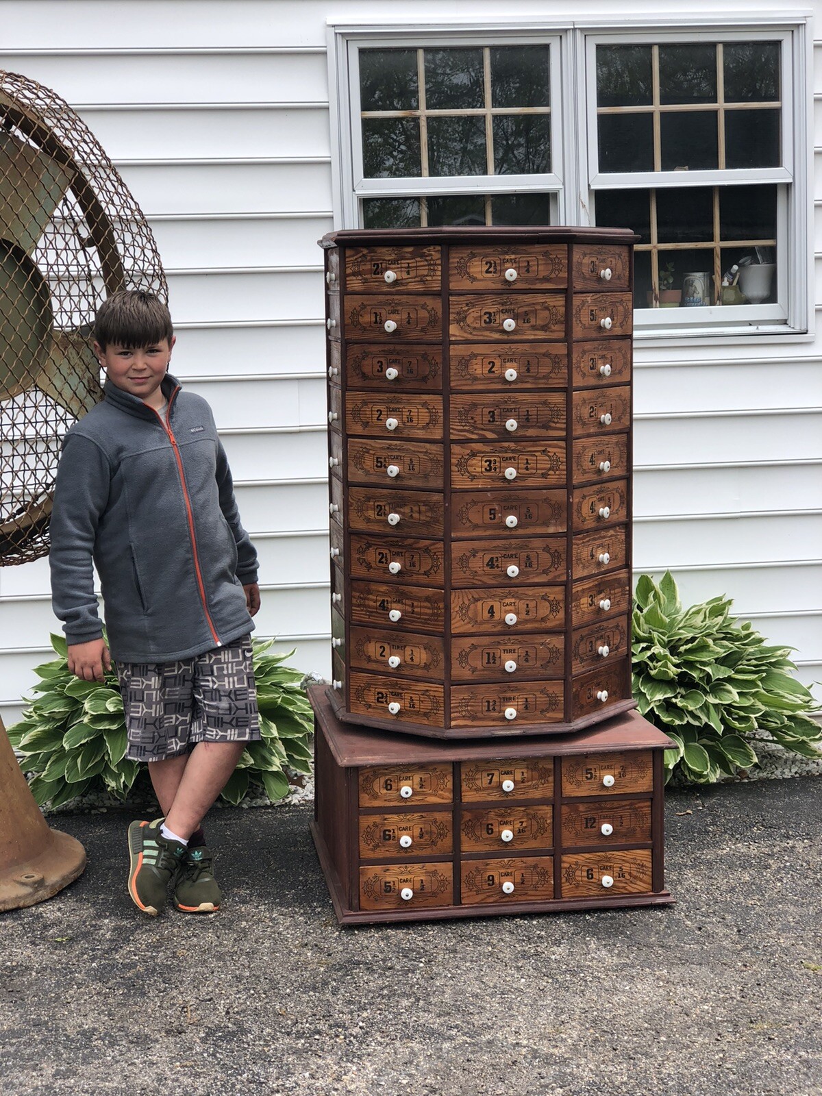 vintage Wooden Antique rotating octagon hardware store eBay