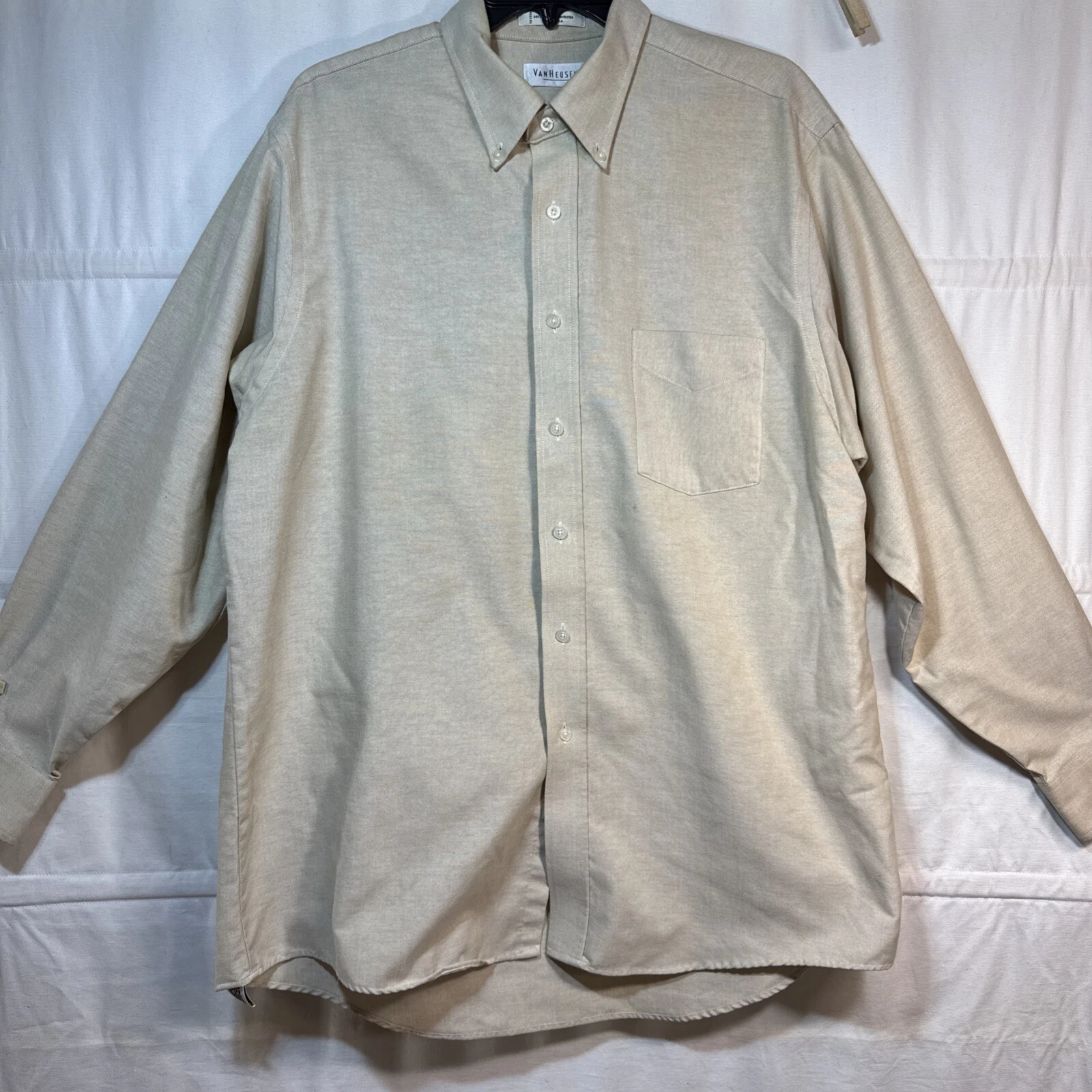 VANS Camicia elegante uomo Van Heu vestibilità regolare Oxford panna d'avena taglia XXL 17 34 35