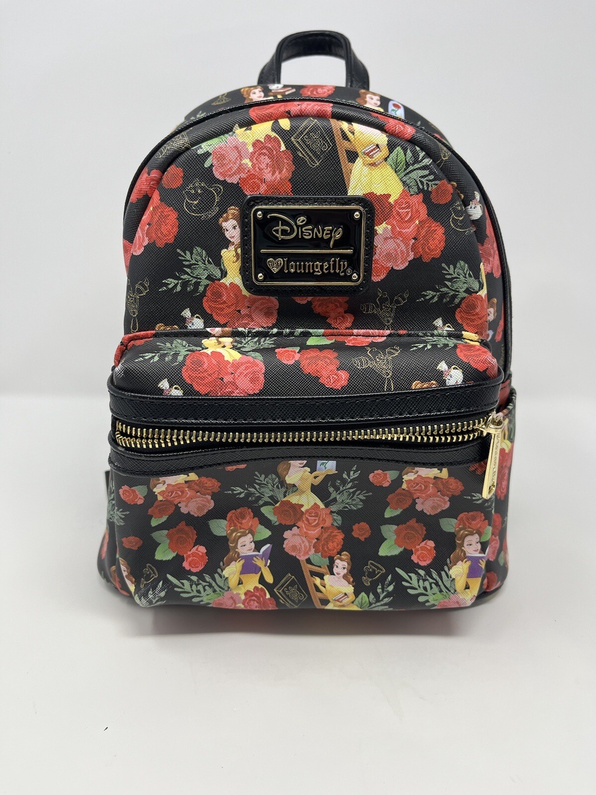 Loungefly Disney Beauty and the Beast Belle & Beast Velvet Mini Backpack LOUNGEFLY Disney Beauty and the Beast Stained Glass Portrait  main image 2