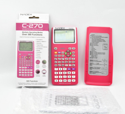 Nadex C-270 PINK Scientific Calculator Graph 360 Functions Open  Box/New