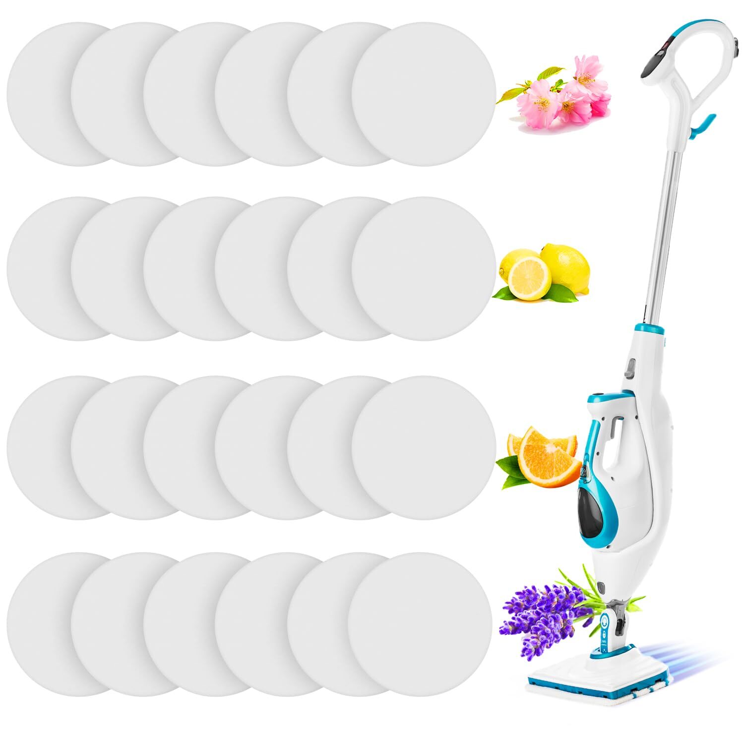 24 Replacement Scent Discs for Steam Mop - Long-Lasting Fragrance Pads-image