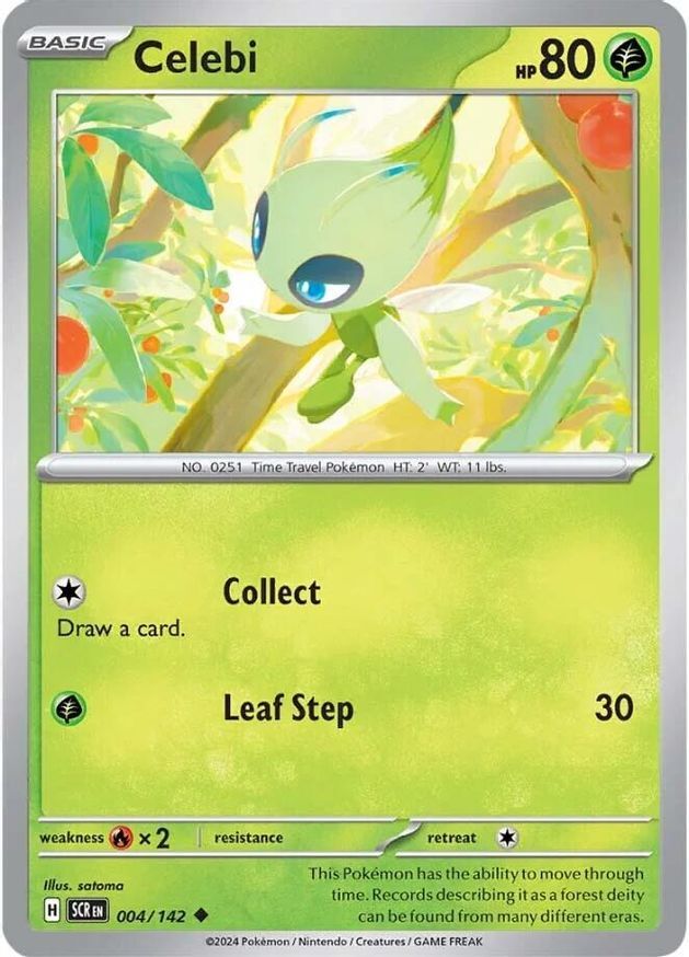 Pokemon Celebi (4/185) Stellar Crown NM REVERSE HOLO