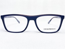 NEW Emporio Armani EA3124 5638 Mens Matte Blue Designer Eyeglasses Frames 53/17