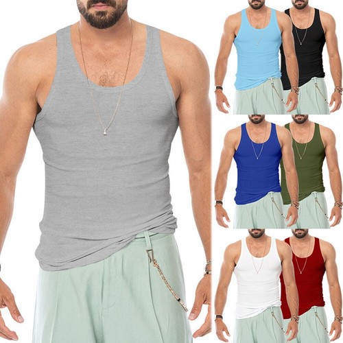 Men's Sports Gym Sleeveless Vest Tank Top Workout Muscle Bodybuilding 