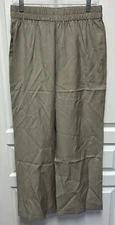 Oak + Fort Wide Leg Pants in Laurel Oak Pull On Polyester Size Medium NEW $78