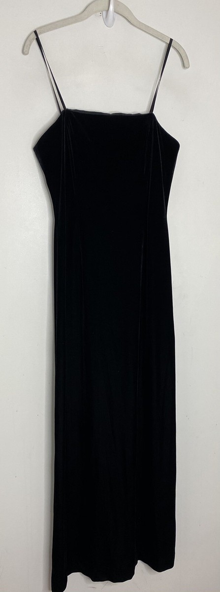Adrianna Papell Boutique Vintage Formal Black Velvet Strapless Gown Size 8  | eBay