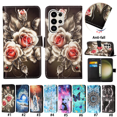 For Samsung Galaxy S26 S25 FE S24 S23 S22 Magnetic Leather Flip Card Wallet Case