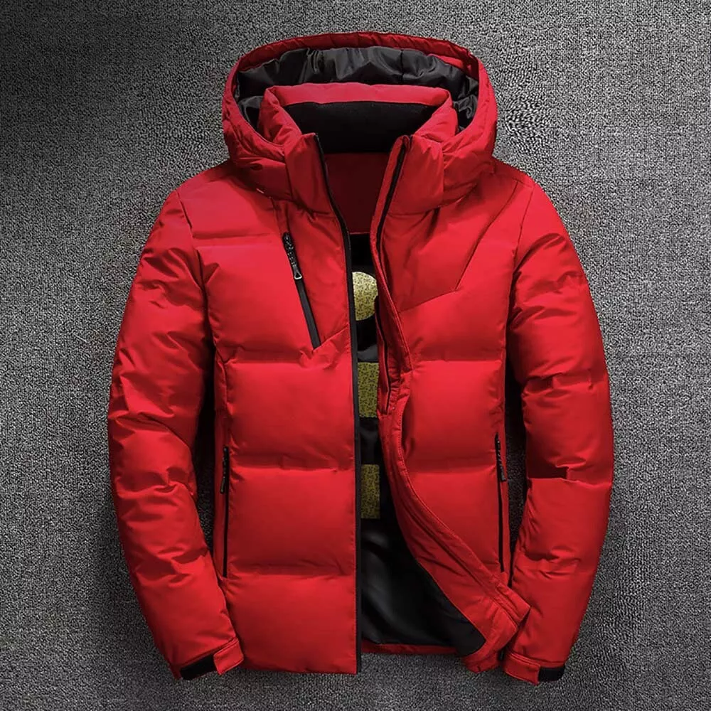 Chaqueta De Invierno Frio Nieve Para Hombre Gruesa Con Capucha