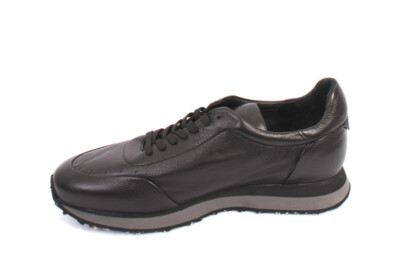 Roberto Serpentini 3924 Black Leather lace-Up Sneakers Shoes  display picture 3