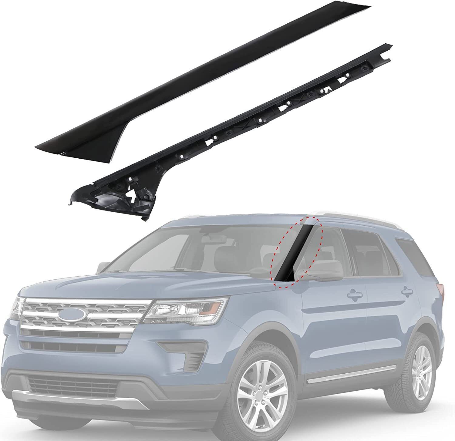 4Pcs For 11-19 Ford Explorer Left Right Side Windshield A-Pillar Molding Trim - Foto 9