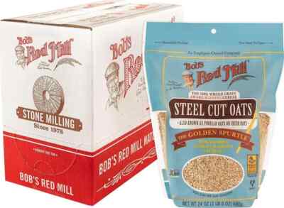 Bob's Red Mill Steel Cut Oats - 24 Oz - Lot of 8 Bags - BB 2/2026 & 5/2026