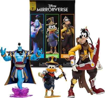 McFarlane Toys - Disney Mirrorverse Genie 5in Scrooge McDuck 5in And Goofy 7in,