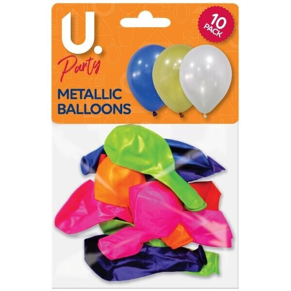 Metallic Balloons, 10pk.