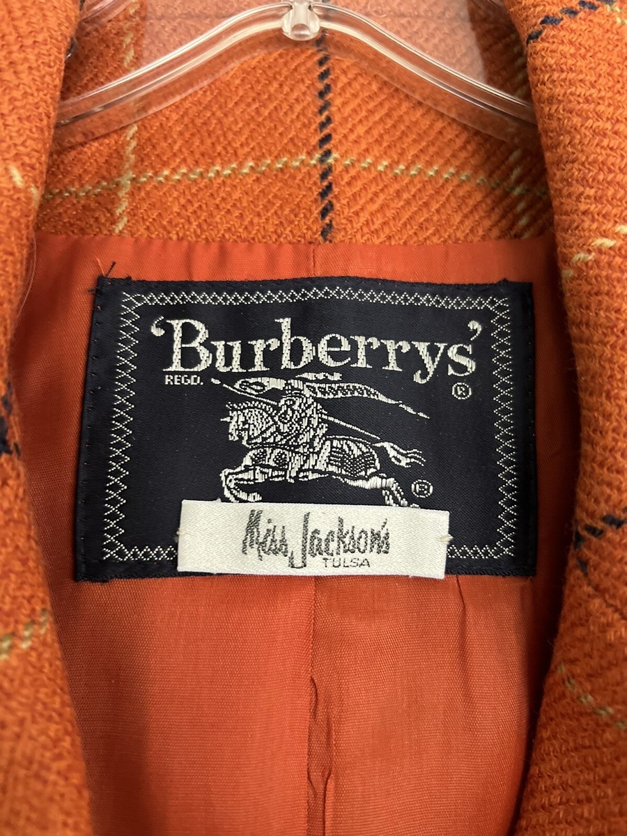 VTG Burberrys Of London 100% Wool Plaid Blazer Jacket Crop VTG Burberrys Of London 100% Wool Plaid Blazer Jacket Crop