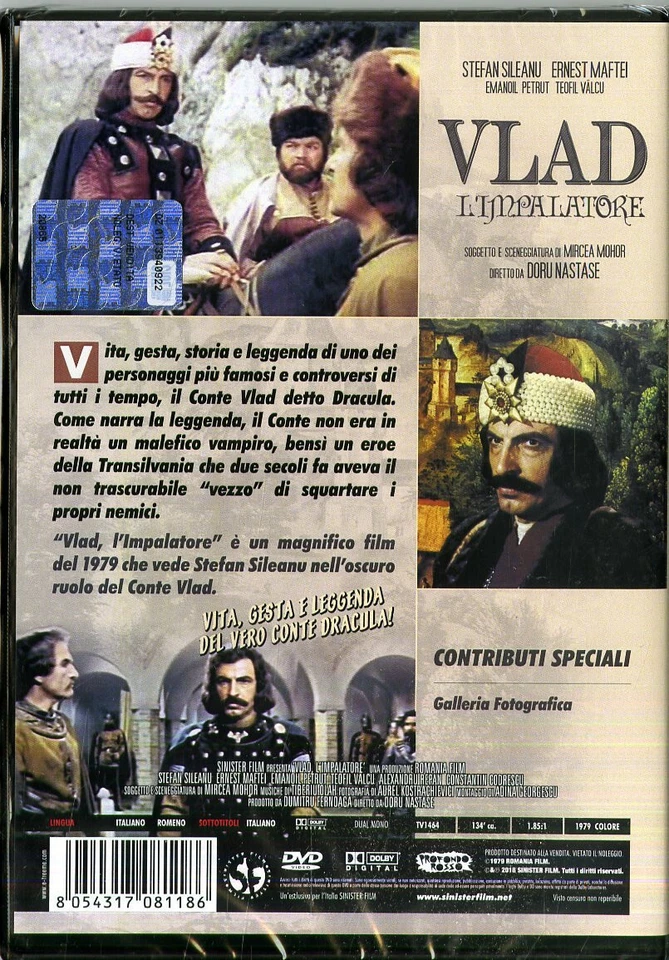 VLAD L'IMPALATORE (Doru Nastase 1979) DVD - Sinister Film - Immagine 2 di 2