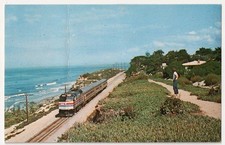The San Diegan Amtrak Train Coastal View Vintage Postcard