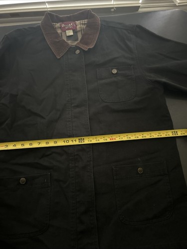 Vintage Denim & Co Denim Jacket Mens Large Black Blanket Lined - Picture 7 of 10