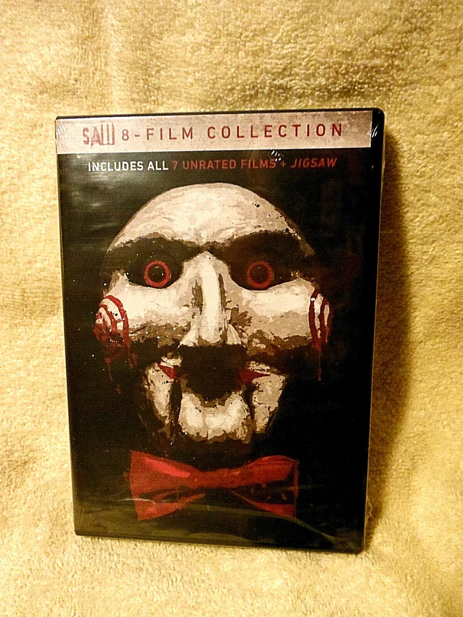 NEW SEALED 8 FILM DVD SET SAW COLLECTION 7 UNRATED FILMS JIGSAW HORROR GORE