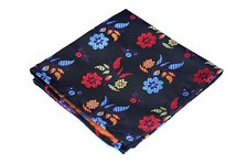 Lord R Colton Masterworks Pocket Square - Black Colorful Bliss Silk - 75 New