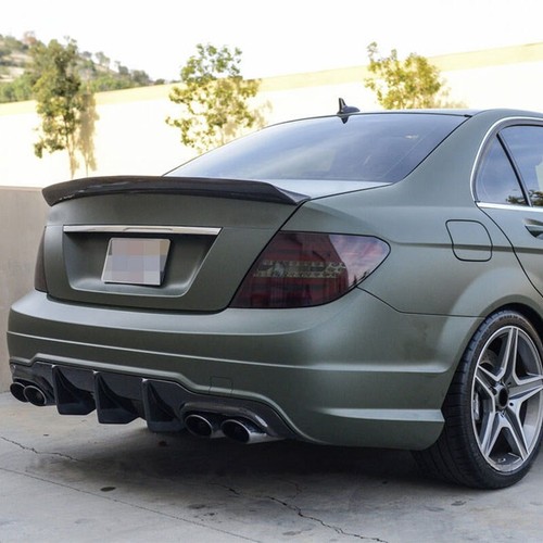 For Mercedes Benz W204 C300 C63 2008-14 Carbon Fiber Rear Trunk Spoiler Wing - Foto 12 di 12