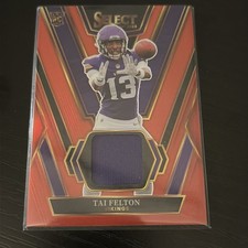 2025 Panini Select - Rookie Swatches Tai Felton #RSW-TAF Red Prizm (MEM, RC)