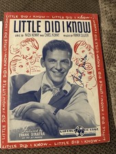 Frank Sinatra Autographed Sheet Music Little Did I Know  with PSA LOA