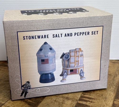 Coctelera de sal y pimienta de gres Rocket & Space Lander exclusivo barril de galletas