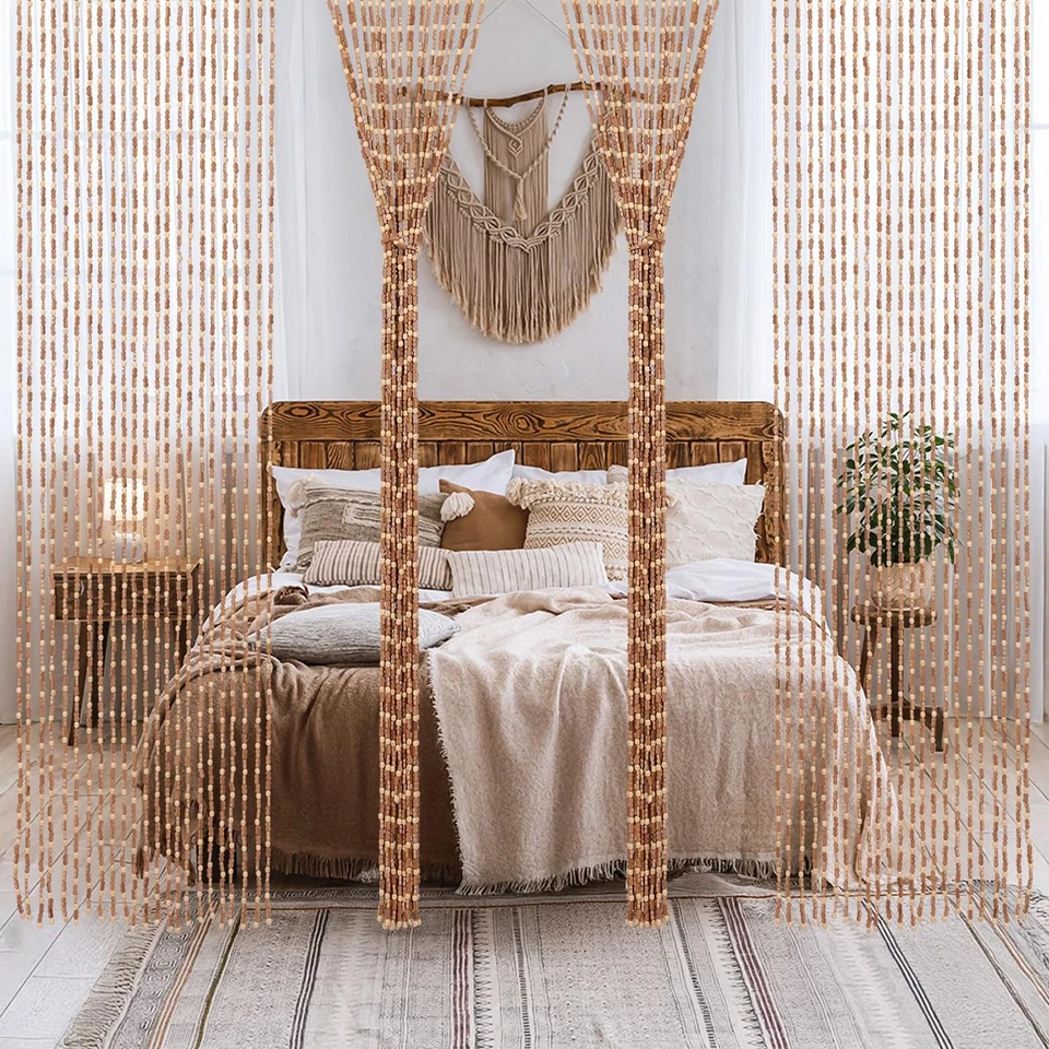 Cortina de puerta hecha a mano con cuentas para puerta Boho colgante puerta cortina de cuentas para H... Foto 2 de 4