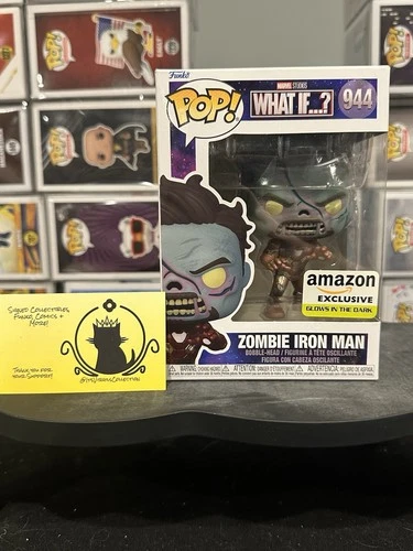 Funko Pop Marvel: What If - Zombie Iron Man (944) GITD Amazon Exclusive / BoxDmg
