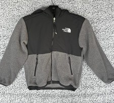 The North Face Fleece Jacket Hoodie Gray Black Boys S/P Full Zip