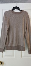 Men's Sonoma Brown Knit Sz Large Cotton Blend Sweater