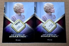 2010 The Women of Star Trek WCC17 Kes Costume Relic Tag Patch Set of 2 - 1/1 Set