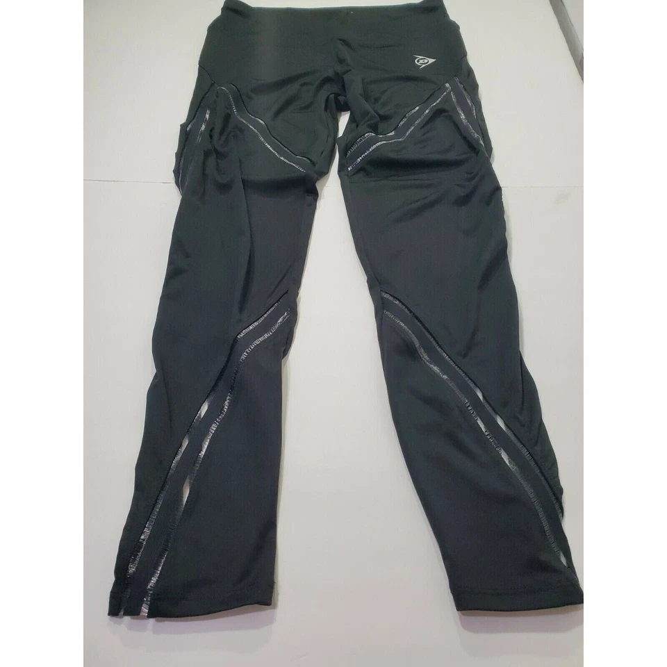 Dunlop Sport Leggings Womens Large Stay Cool Dry and Fresh Black Skinny Stretch - Image 2 of 4