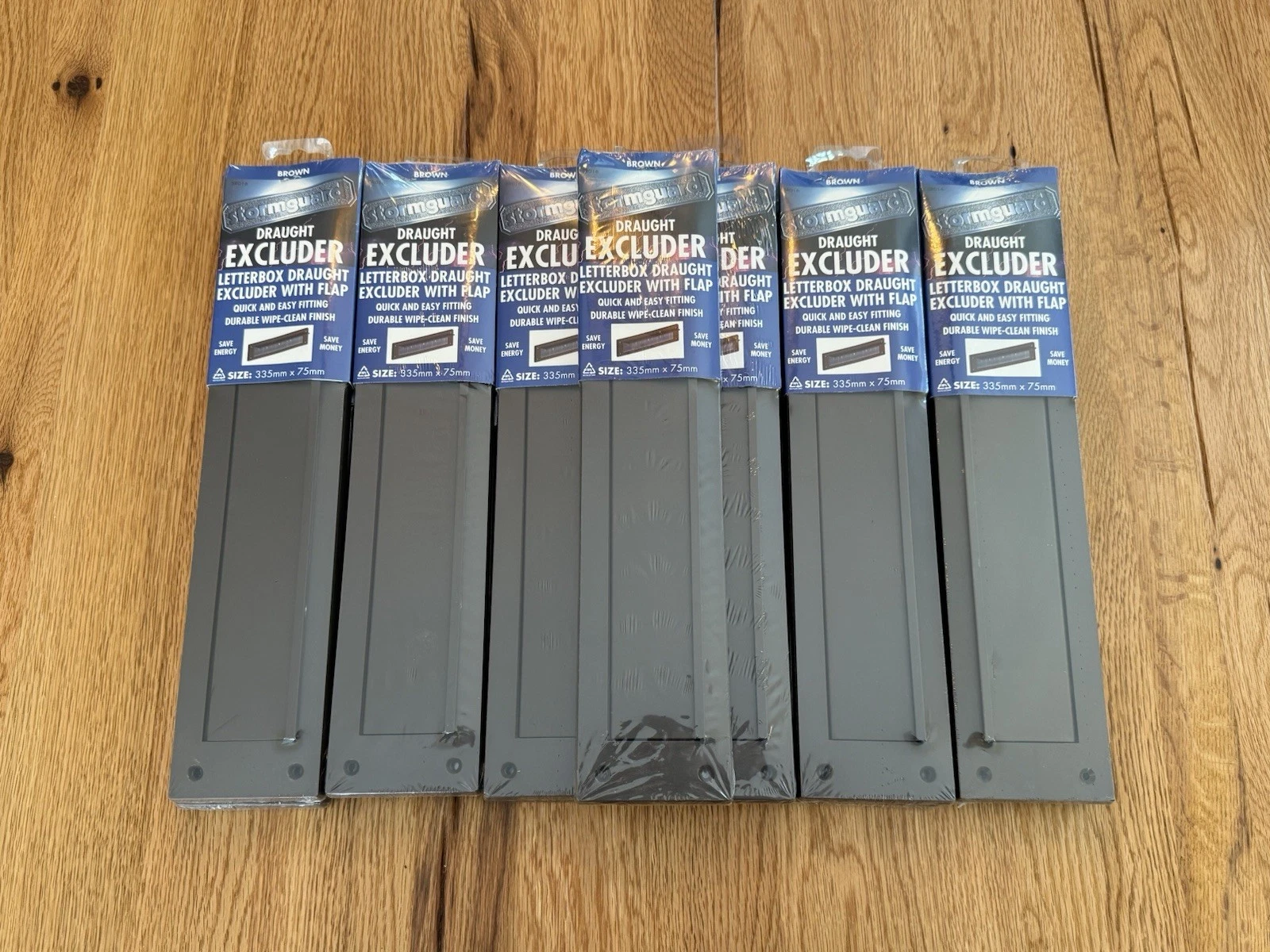 13x Letterbox Draught Excluder Seal Brush Flap Letter Box Cover Brown - New