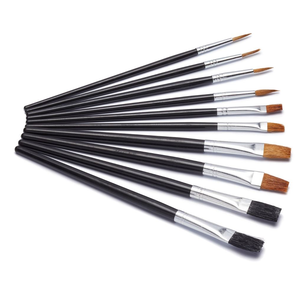 Harris Seriously Good Flat Artist Brush Set 10 Pack Various