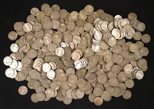 Old Restored Lot of 500 Buffalo Nickels-D & S - N/D or Super Weak Dates-Lot #5A