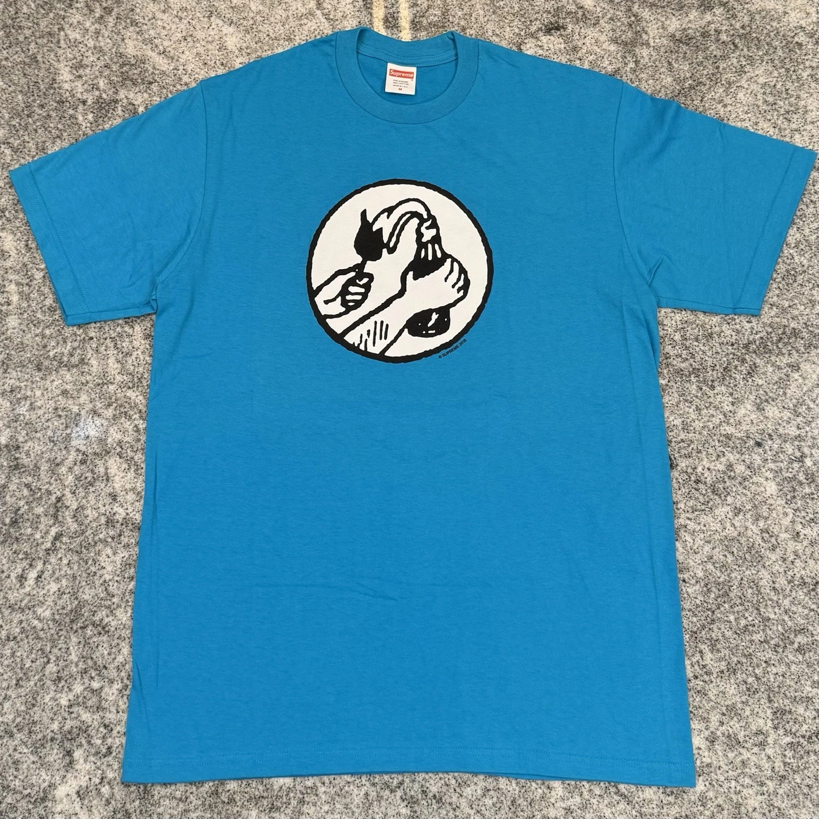 T shirt Supreme Molotov   Homme bleu moyen/sarcelle   Fabriqué aux États Unis   Design 2018   T shirt graphique