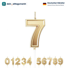 Geburtstagskerzen Zahlen 3D Gold Tortendeko f...