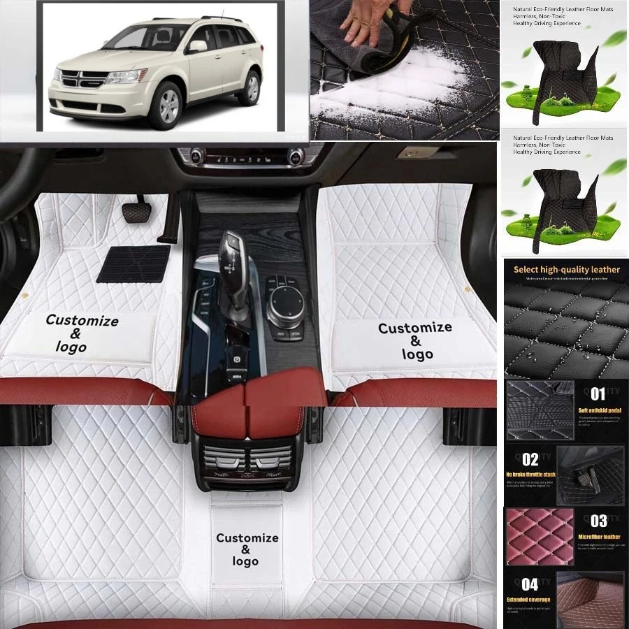 For Dodge Journey Car Floor Mats Carpets Cargo Liners Custom All Weather Foto 3 de 4