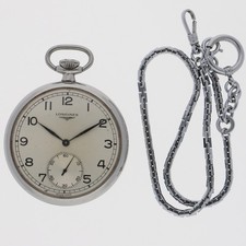 LONGINES 4038.2 Pocket watch with small seconds WATCH Silver SS MN