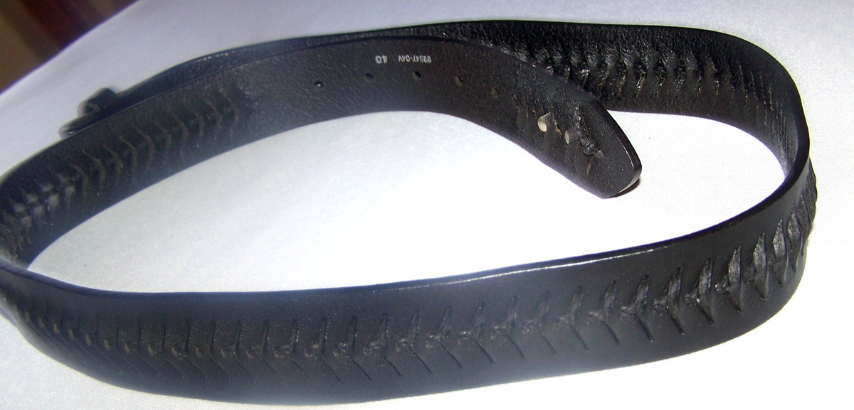 Harley-Davidson Cycles Black Genuine B/S Weaved Leather Belt Size Large 38-42 View 4