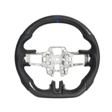 Real Carbon Fiber Sport Steering Wheel for Ford MUSTANG GT 2018-2023 Blue Line