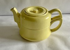 Heatmaster Dub-L-Dekr Yellow stacking teapot hot water jug 1950s mid century 