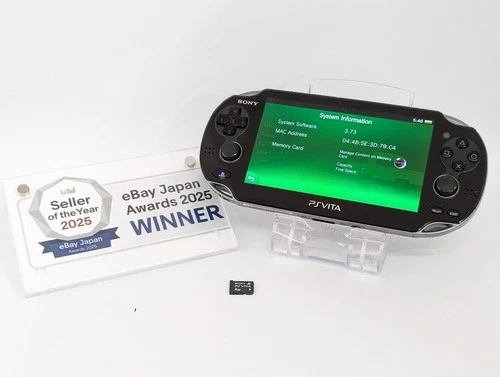 B2073 Sony PS Vita PCH-1000 console Black Handheld system PSV w/memory 4GB x
