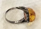 1 ANTIQUE Russian SILVER Ring with Baltic Amber Setting (Pre-Owned) — photo 10