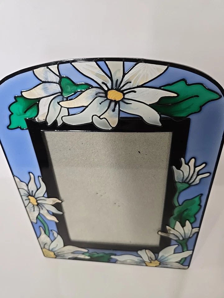 Marco de fotos vintage de vitrales Art Deco flores para fotos Foto 4 de 4